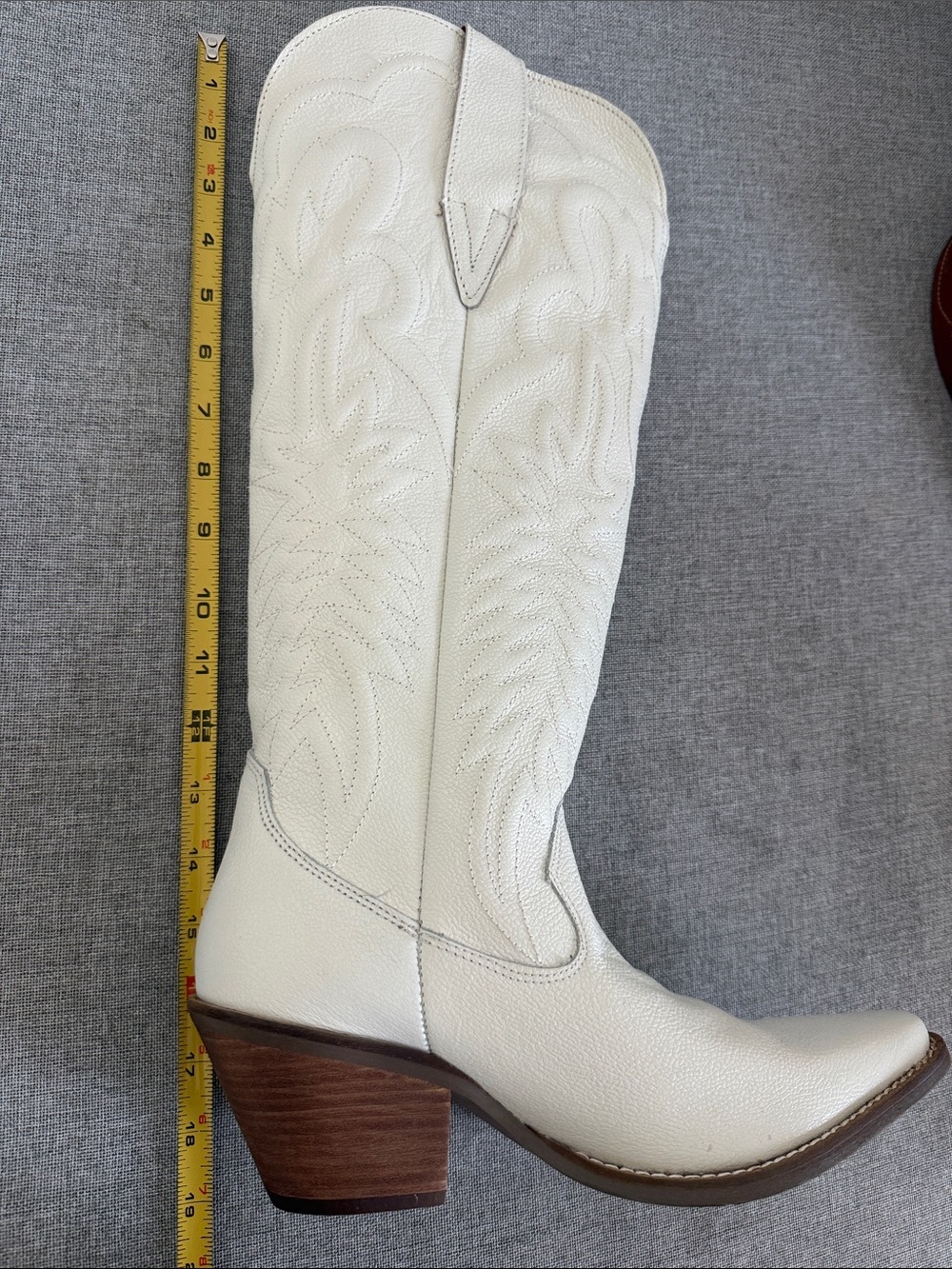 Dingo Raisin Kane leather White Tall Western Cowboy Boots Snip Toe - Picture 8 of 14